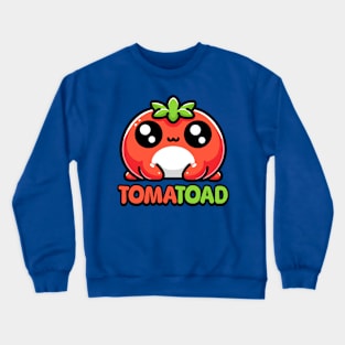 Tomatoad! Cute Tomato Toad Pun Cartoon Crewneck Sweatshirt